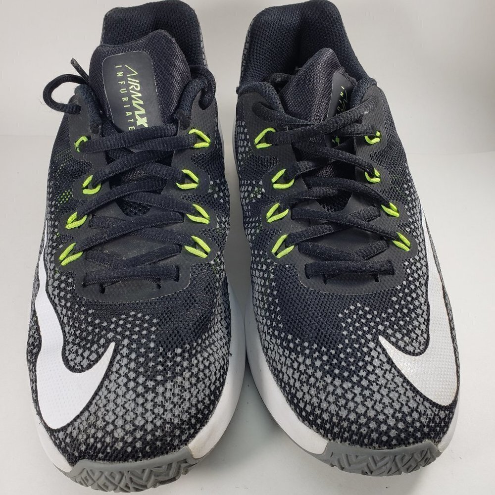 Nike Airmax Infuriate Size 4.5Y 869991-005, Black, Grey, White, Good Condition